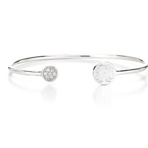 ELLE JOLIE DIAMOND BANGLE WITH LETTER A INITIAL
